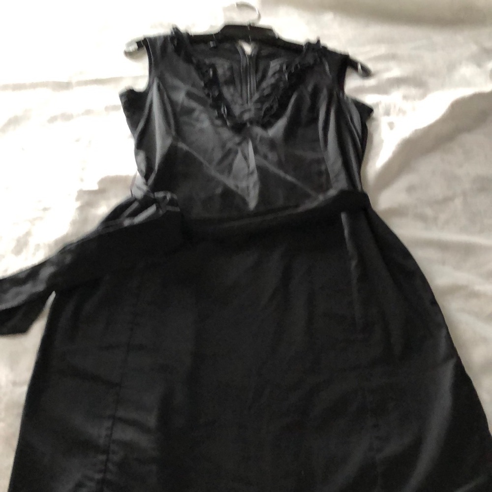 Talbots just below the knee black dress. Size 6 petite. Back zipper